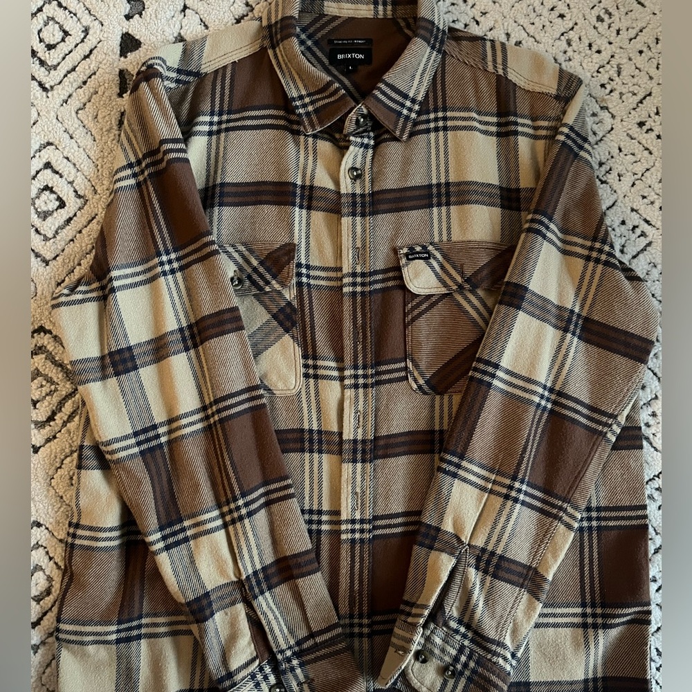 Brixton Brown Plaid Shirt